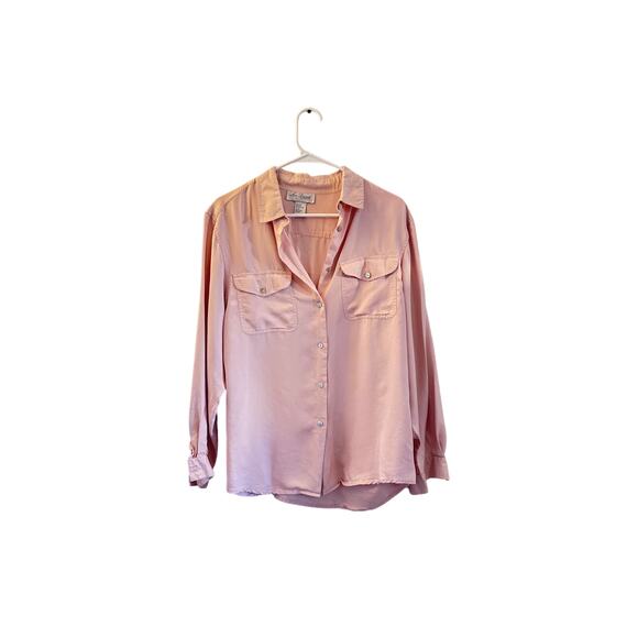 Lee David Collection 100% Silk Pink Blouse Women’s Medium - Picture 1 of 6